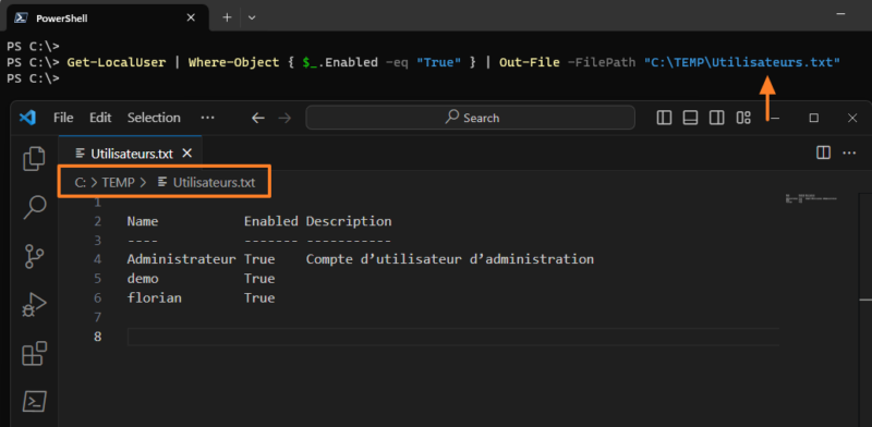 PowerShell - Exemple Pipeline avec trois commandes