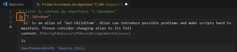 Analyser un script PowerShell - Via VSCode