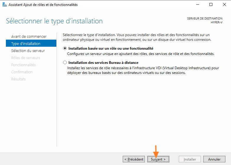 Installer Hyper-V Windows Server 2022 - Etape 3