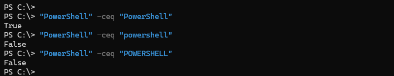 PowerShell - Comparer et tenir compte de la casse