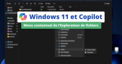 Windows 11 - Copilot - Menu contextuel Explorateur de fichiers