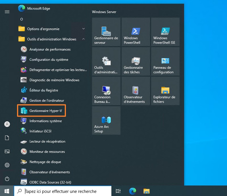 Windows Server - Aperçu du Gestionnaire Hyper-V