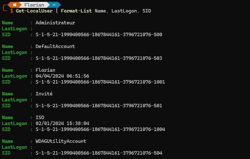 PowerShell - Format-List - Exemple