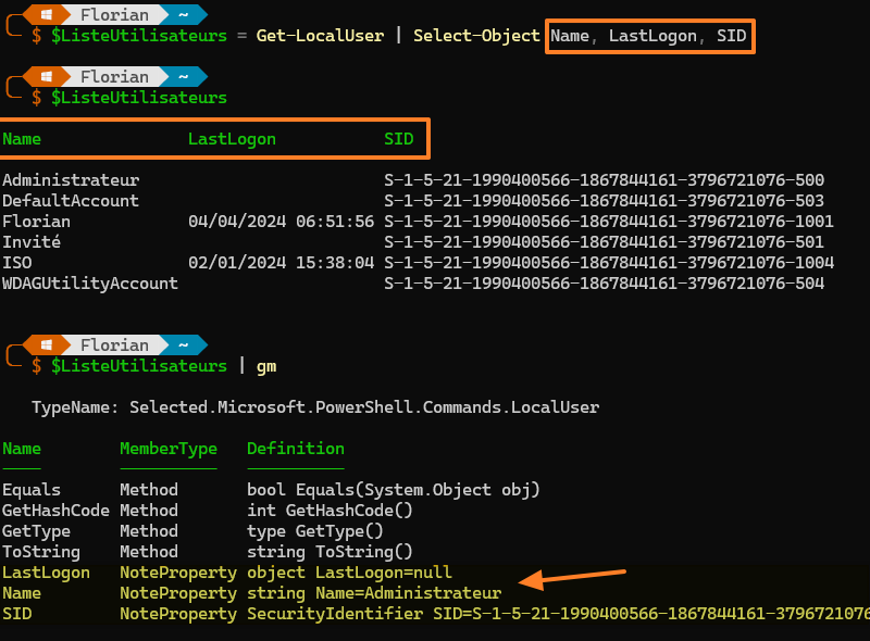 PowerShell - Select-Object - Exemple