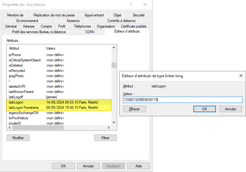 Active Directory - Exemple LastLogon