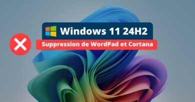 Windows 11 24H2 - Suppression de WordPad et Cortana