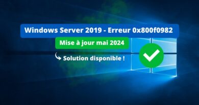 Windows Server 2019 - Solution pour erreur 0x800f0982 - KB5039705