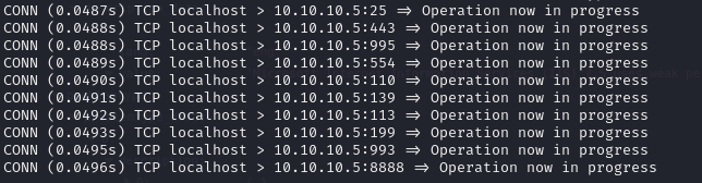 Suivi détaillé de l’activité de Nmap via “--packet-trace”.