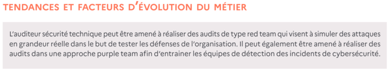 Description du métier d’auditeur de sécurité technique - ANSSI