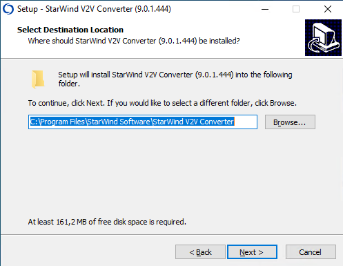 Installation StarWind V2V Converter