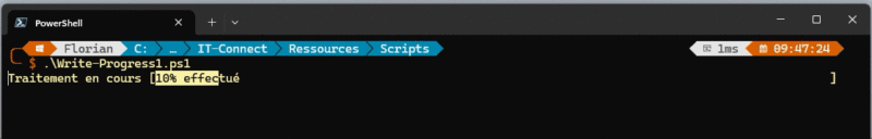 PowerShell - Barre de progression - Exemple