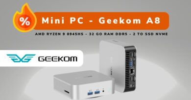 Bon plan - Mini PC - Geekom A8 Ryzen 9 - Juillet 2024