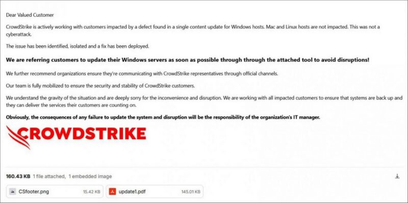 CrowdStrike - Campagne phishing 2024