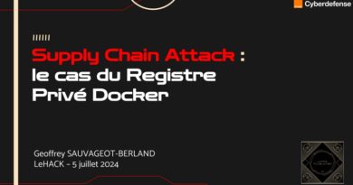 Supply Chain Attack - le cas du Registre Privé Docker