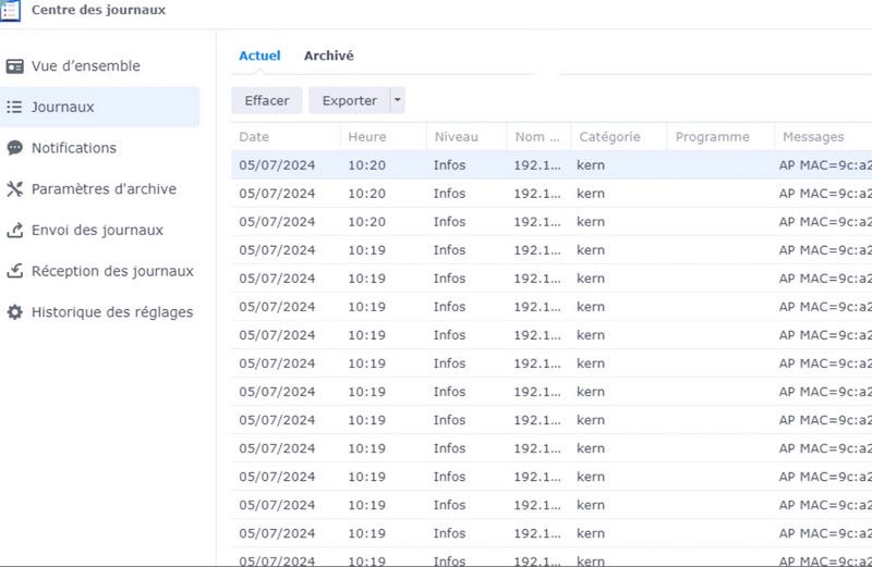 TP-Link Omada - Logs de connexion sur un Syslog