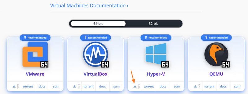 Télécharger VM Kali Linux pour Hyper-V