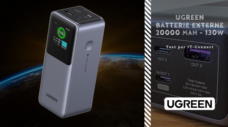 Test UGREEN Nexode batterie externe 20000 mah 130w