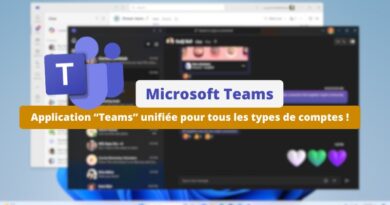 Windows - Application Teams unifiée pour tous les types de comptes