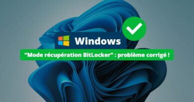 Windows - Correction du bug mode de récupération BitLocker