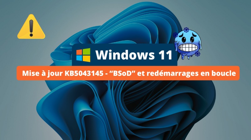 Windows 11 KB5043145 problème démarrage