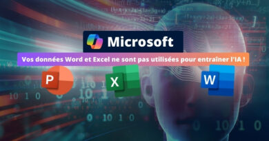 MIcrosoft - Vos données Word et Excel ne sont pas utilisées pour entraîner IA