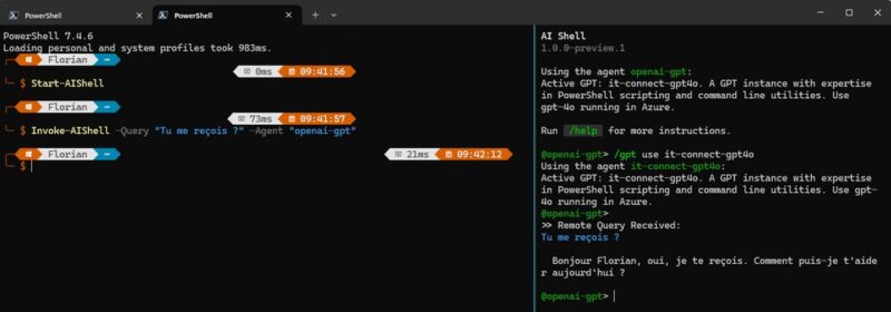 PowerShell - Interagir avec AI Shell