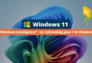 Windows 11 - Windows Intelligence rebranding IA