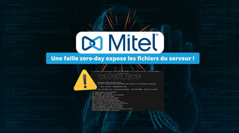 Mitel MiCollab - Une faille zero-day expose les fichiers du serveur