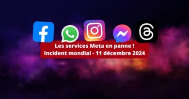 Panne Meta - WhatsApp Facebook Messenger Instagram - du 11 décembre 2024