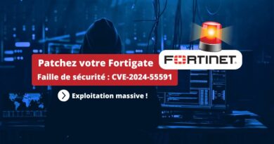 Fortinet Fortigate - Exploitation massive CVE-2024-55591