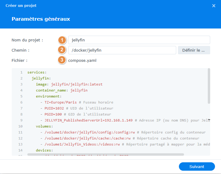 Synology - Jellyfin - Docker Compose - Exemple