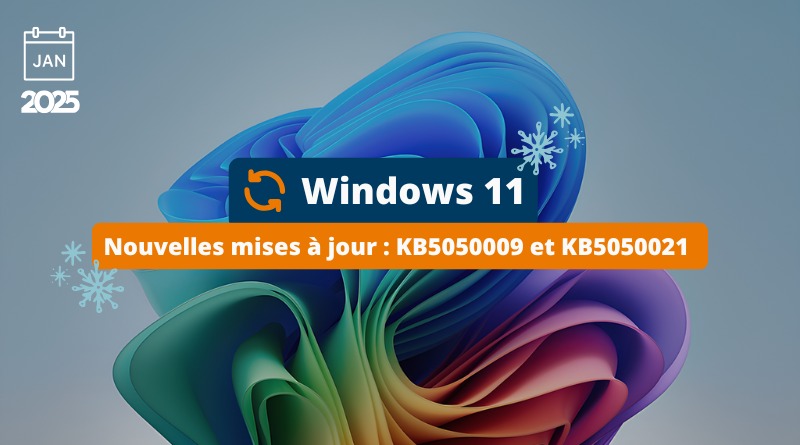 Windows 11 KB5050009 et KB5050021 - Mises à jour janvier 2025