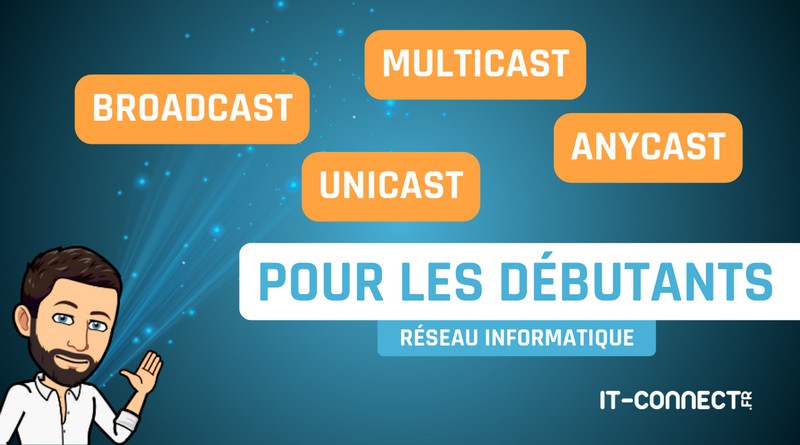 réseau broadcast unicast multicast anycast